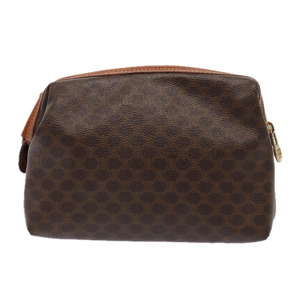 CELINE Macadam Canvas Pouch PVC Brown Auth yk14120 - Picture 2 of 16